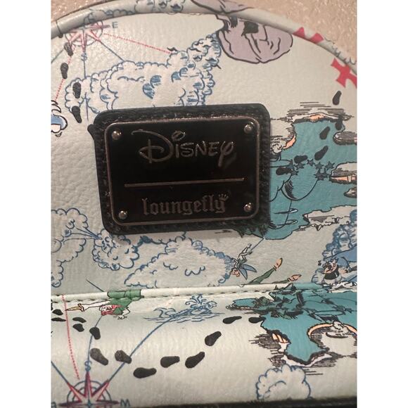 Loungefly Disney Peter Pan Map Mini Backpack - BoxLunch Exclusive Hook Pirates - Picture 2 of 13